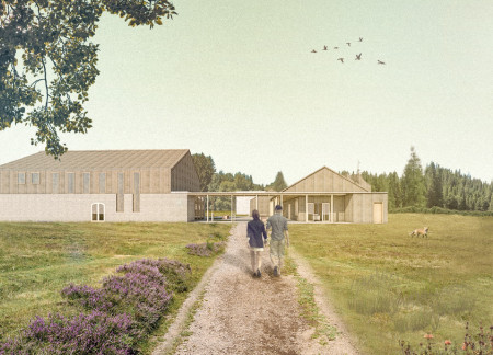 Repurposed Stone Walls and Glulam Framework Embrace Nature in a Community-Focused Visitor Centre
