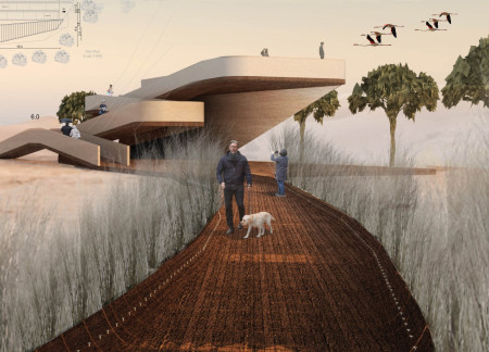 Sustainable Observation Center Featuring Cold Formed Steel and WPC Integration Within a Natural Wetland Landscape
