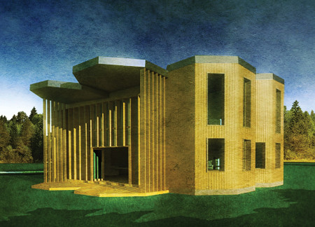 Vegetative Roof and FSC Hardwood Envelop a Warm Octagonal Retreat in Latvia