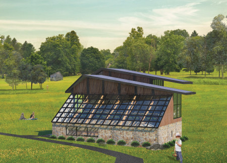 Charred Wooden Shingles and Stone Blend in a Community-Focused Eco Retreat