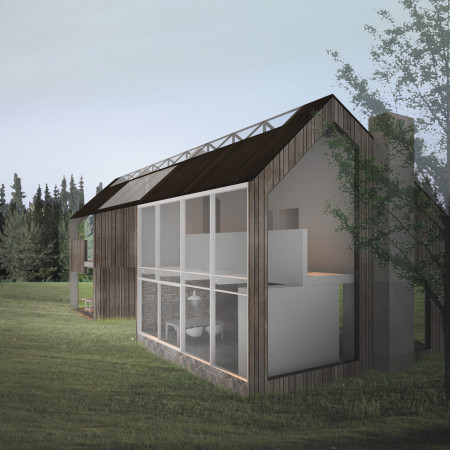 Charred Shingles and Cross-Laminated Timber Create a Tranquil Forest Retreat  