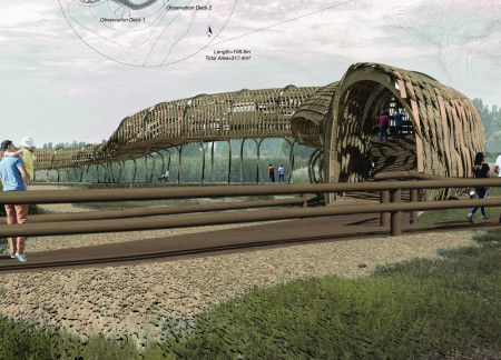 Weaving Sustainability Into Wetland Observation With Date Palm and Lightweight Materials  