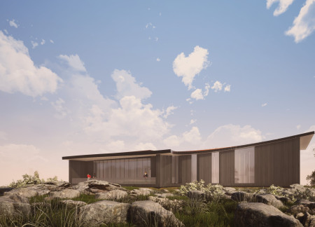 Charred Timber Cladding and Cross-Laminated Design in a Volcanic Landscape Visitor Center  