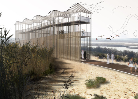 Charred Wooden Shingles and Lightweight Steel Create a Biophilic Observation Haven in the Wetlands  