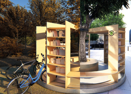 Canopy Structure Crafted from Charred Wooden Shingles Integrating Nature and Learning  