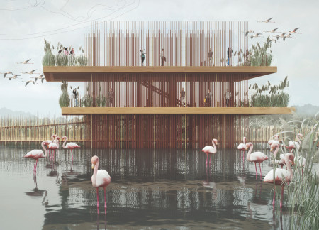 Elevated Bamboo Observation Structure Enhancing Wildlife Connectivity Through Eco-Friendly Materials