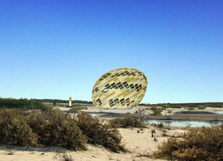 Sculptural Composite Tower Embracing Avian Habitats Through Sustainable Steel and Wood Integration