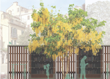 Polycarbonate Facades and Modular Seating Enhance Urban Library Integration in Parks  