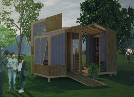 Charred Wooden Shingles and Translucent Facades in a Community-Centric Design