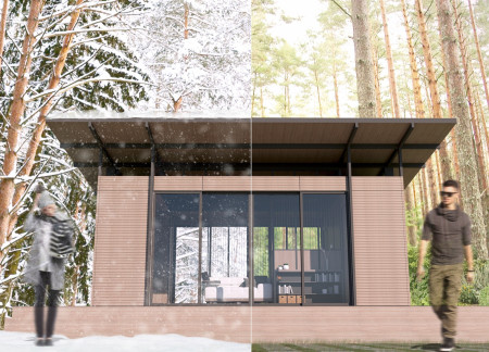 Bamboo Cladding and Photovoltaic Integration in Versatile Urban Living Modules