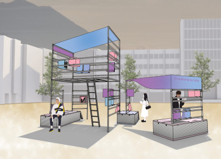 Modular Community Space Crafted From Weather-Resilient Timber and Steel