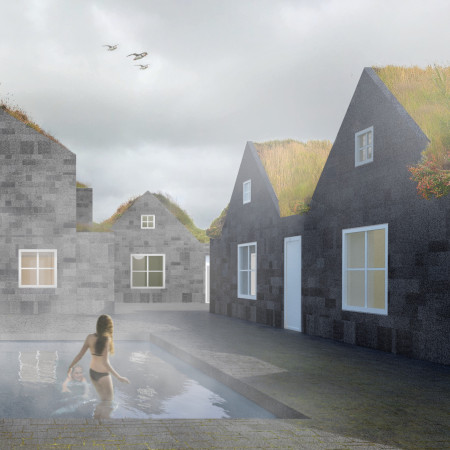 Charred Wooden Shingles and Natural Stone Create Harmonious Housing Blending with Nature  