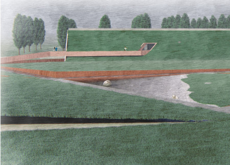 Buried Exhibition Spaces With Sustainable Turf and Concrete Integration In Iceland's Volcanic Landscape