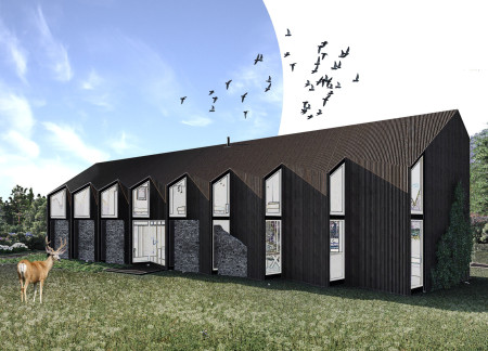 Charred Wooden Shingles and Passive Design Within a Sustainable Tea Growing House  