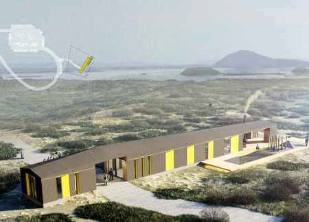 Charred Wood Façade and Transformable Spaces in a Sustainable Visitor Center  