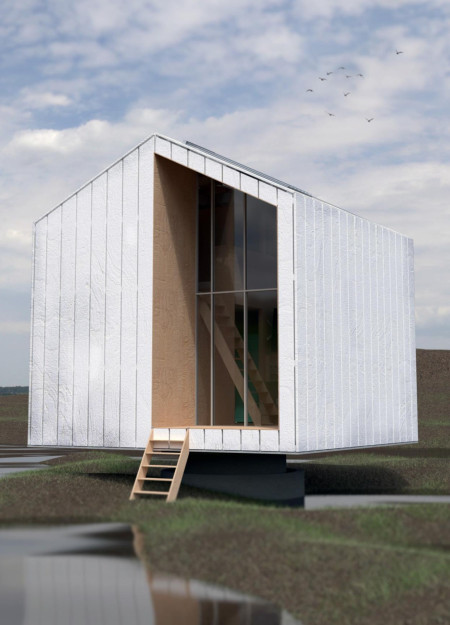 Elevated Habitat With Acacia Wood and Fiberboard Solutions for Resilient Living
