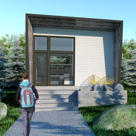 Cross-Laminated Timber and Charred Siding in Compact Residential Design