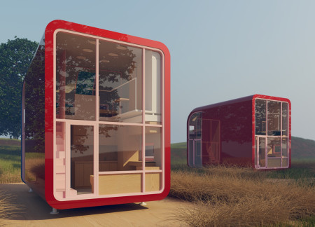 Biodegradable Panels and Triple-Glazed Windows Define a Modern Compact Residence  