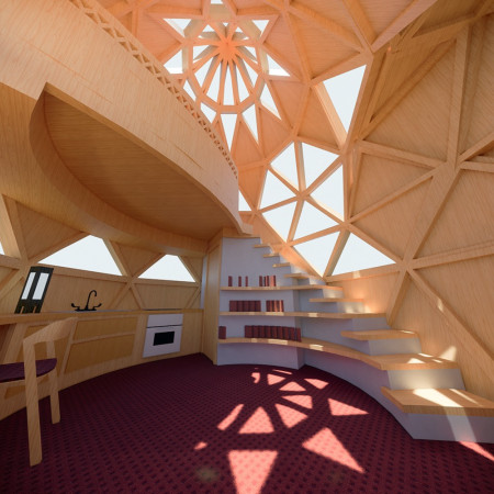 Cross-Laminated Timber Panels and Curved Geometry Shape Sustainable Living Space  