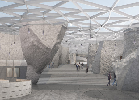 Volcanic Ash-Inspired Concrete Structure Embracing Natural Light for Educational Engagement