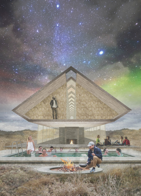 Charred Wooden Shingles and Volcanic Ash Concrete Form a Sustainable Community Hub in Iceland  