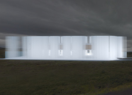 Translucent Glass Facade and Energy-Harvesting Fibers in a Sustainable Exhibition Space