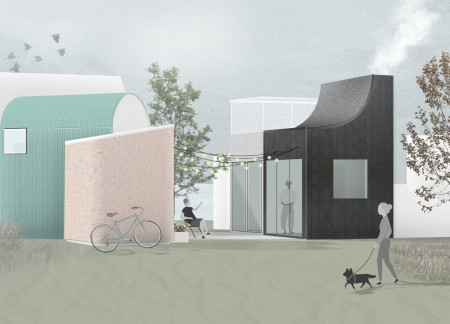 Home with Cross-Laminated Timber and Charred Wooden Shingles Emphasizing Sustainable Living 