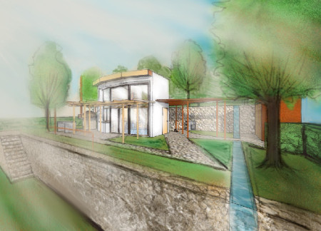 Residential Community Featuring Cross-Laminated Timber and Charred Wooden Shingles for Sustainable Living