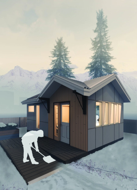 Charred Wooden Shingles and Structural Insulated Panels Create Sustainable Living in Anchorage  