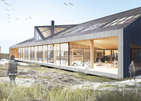 Charred Wooden Shingles and Geothermal Integration in a Sustainable Icelandic Retreat