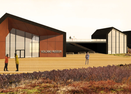 Charred Wooden Shingles and XLAM Panels Define an Educational Hub Celebrating Volcanic Heritage