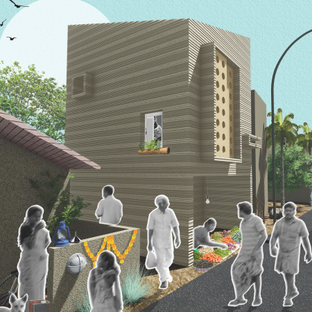 Geopolymer Structure Enhanced With Rice Husk Creating Flexible Urban Living Spaces  