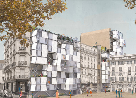Modular Living Units with Sustainable Steel Framework and Vertical Gardens for Urban Adaptability