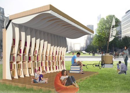 Corten Steel and Plywood Structures Enabling Community Interaction Within Urban Spaces