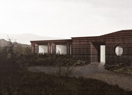 Guest House Featuring Precast Lava Concrete and Cross-Laminated Timber Integration in a Volcanic Landscape  