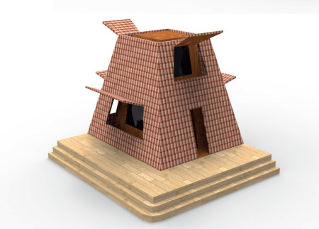 Curvilinear Design With Photovoltaic Integration in a Compact Timber Microhome