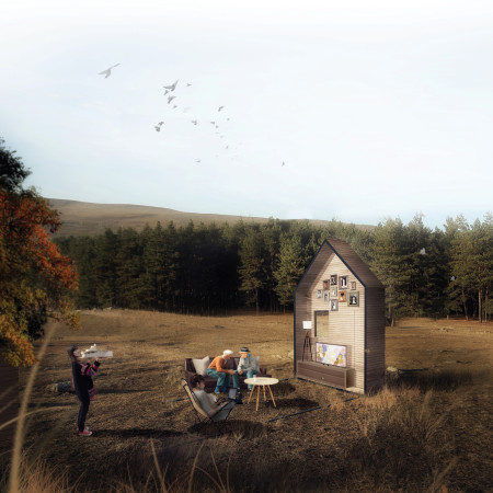 Charred Wooden Shingles and Geothermal Heating Define a Compact, Nature-Integrating Habitat