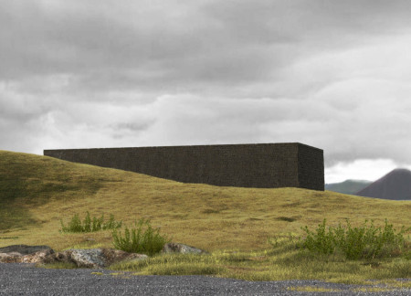 Volcanic Stone Facade With Green Roof Integration Creating a Cultural Hub in Iceland