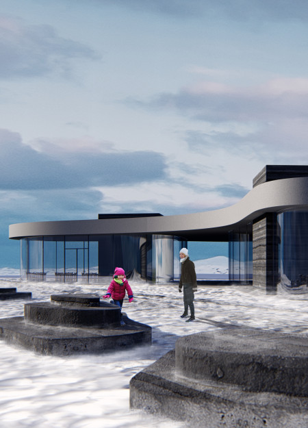 Rammed Concrete Structure Blending With Volcanic Landscapes For Visitor Engagement