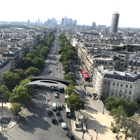 Elevated Living Spaces Wrapped in Solid Metal Slades Above Parisian Streets