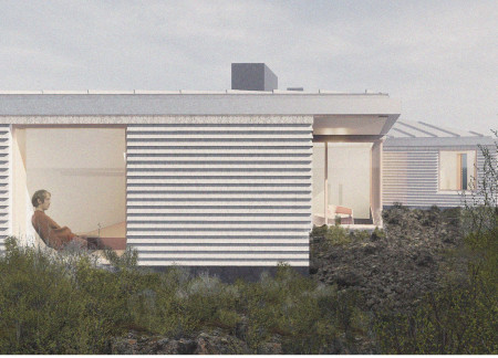 Curved Roofs and Sustainable Wood Siding Reflecting Icelandic Heritage in a Modern Retreat  