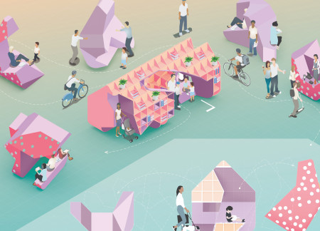 CNC Milled Wood and Plastic Laminate Spaces Enabling Dynamic Community Engagement