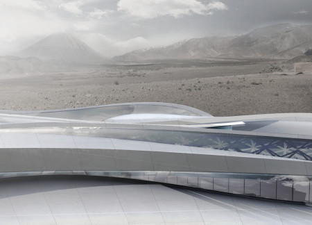 Curvilinear Form Enhanced by Volcanic Ash and Geothermal Systems in a Cultural Hub  