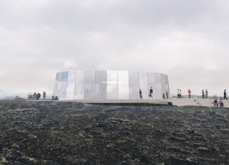 Reflective Glazing and Glulam Form Create an Immersive Visitor Experience in a Volcanic Landscape
