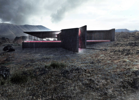 Geothermal Visitor Centre Constructed with Volcanic Stone and Natural Light Integration in Iceland