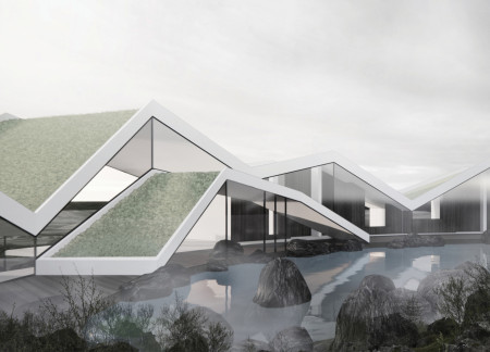 Thermal Baths Nestled Within Turf Architecture for a Sustainable Guest Experience  