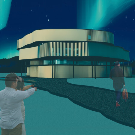 Transparent Volcanic Structure Crafted With Geothermal Steel and Concrete Elements