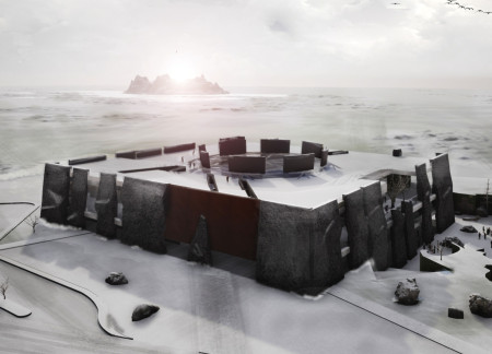 Volcanic Stone Structure With Solstice Alignment Featuring Gabbro Elements and Natural Illumination