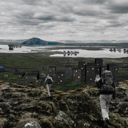 Basalt-Covered Structures Embracing Geothermal Insights Within An Enriched Natural Landscape  