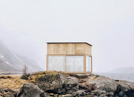 Elevated Sanctuary Crafted with Cross-Laminated Timber Panels and Expansive Glass Facades  